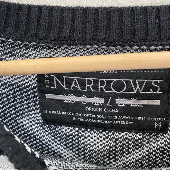 PacSun Black and White Aztec Print Crew Neck Cotton Sweater Size Large - Picture 3 of 4